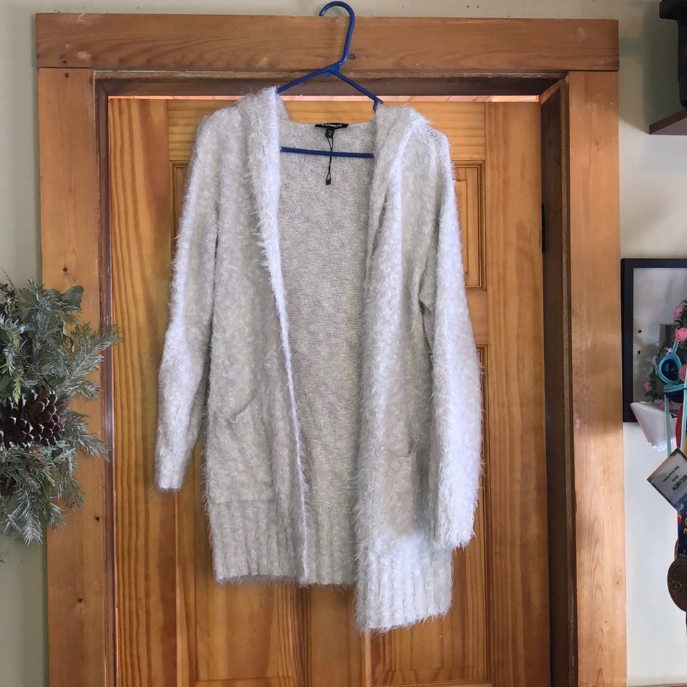 Off white long hooded sweater